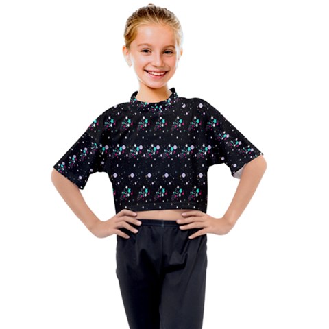 Galaxy Stars Kids Mock Neck Tee by Sparkle