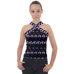 Galaxy Unicorns Cross Neck Velour Top by Sparkle