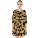 Black Yellow Brown Camouflage Pattern Smock Dress View1