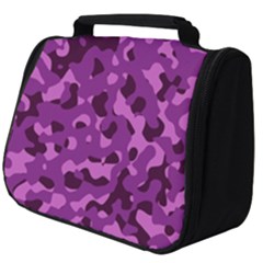 Dark Purple Camouflage Pattern Full Print Travel Pouch (big) by SpinnyChairDesigns