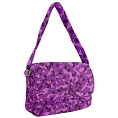 Dark Purple Camouflage Pattern Courier Bag by SpinnyChairDesigns