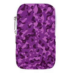 Dark Purple Camouflage Pattern Waist Pouch (large) by SpinnyChairDesigns