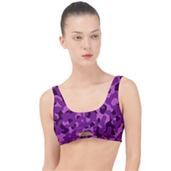 Dark Purple Camouflage Pattern The Little Details Bikini Top by SpinnyChairDesigns