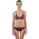 Pink and Brown Camouflage Wrap Around Bikini Set View1