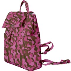 Pink And Brown Camouflage Buckle Everyday Backpack by SpinnyChairDesigns