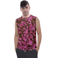 Pink And Brown Camouflage Men s Regular Tank Top by SpinnyChairDesigns