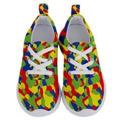 Colorful Rainbow Camouflage Pattern Running Shoes by SpinnyChairDesigns