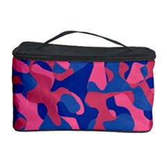 Blue And Pink Camouflage Pattern Cosmetic Storage by SpinnyChairDesigns