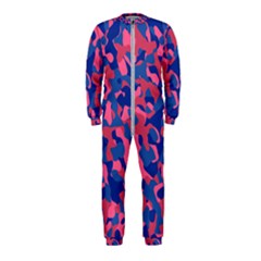 Blue And Pink Camouflage Pattern Onepiece Jumpsuit (kids) by SpinnyChairDesigns