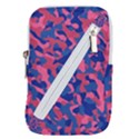 Blue and Pink Camouflage Pattern Belt Pouch Bag (Large) View1