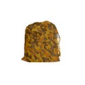 Brown and Orange Camouflage Drawstring Pouch (Small) View1