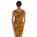 Brown and Orange Camouflage Wrap Front Bodycon Dress View2