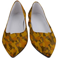 Brown And Orange Camouflage Women s Block Heels  by SpinnyChairDesigns