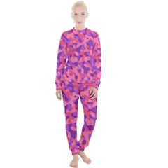 Pink And Purple Camouflage Women s Lounge Set by SpinnyChairDesigns