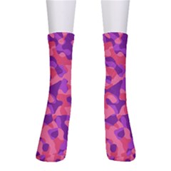 Pink And Purple Camouflage Men s Crew Socks by SpinnyChairDesigns