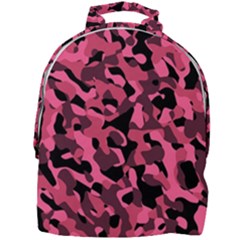 Black And Pink Camouflage Pattern Mini Full Print Backpack by SpinnyChairDesigns