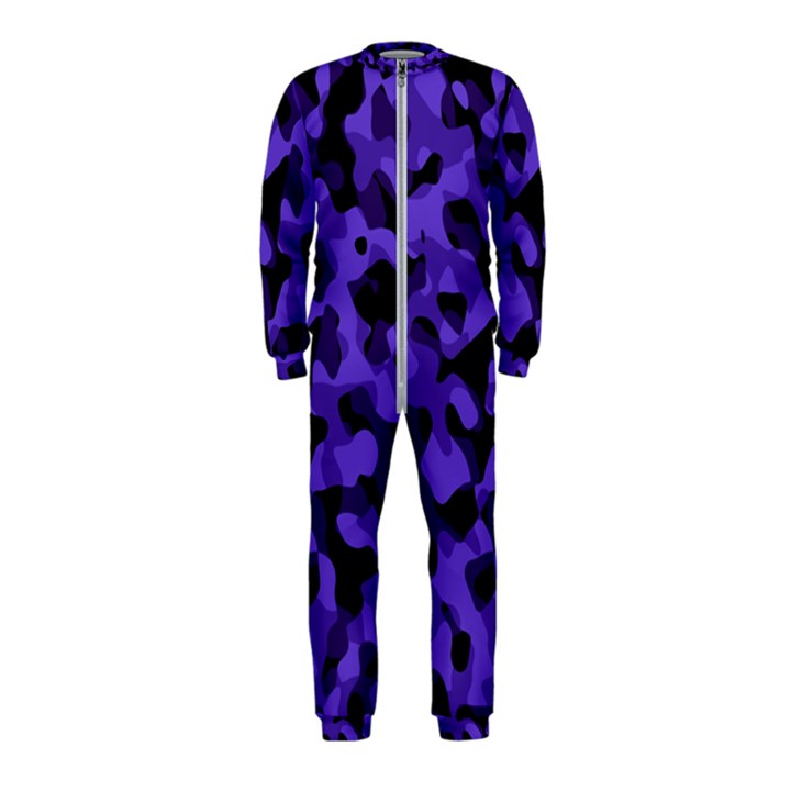 Purple Black Camouflage Pattern OnePiece Jumpsuit (Kids)