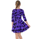 Purple Black Camouflage Pattern Smock Dress View2