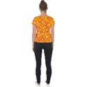 Orange and Yellow Camouflage Pattern Short Sleeve Sports Top  View2