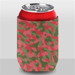 Pink And Green Camouflage Pattern Can Holder by SpinnyChairDesigns