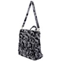 Grey and Black Camouflage Pattern Crossbody Backpack View1