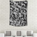 Grey and Black Camouflage Pattern Small Tapestry View2