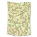 Light Green Brown Yellow Camouflage Pattern Large Tapestry View1