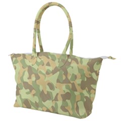 Light Green Brown Yellow Camouflage Pattern Canvas Shoulder Bag by SpinnyChairDesigns