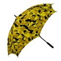 Black and Yellow Camouflage Pattern Golf Umbrellas View2