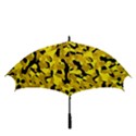 Black and Yellow Camouflage Pattern Golf Umbrellas View3