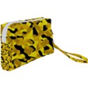 Black and Yellow Camouflage Pattern Wristlet Pouch Bag (Small) View2