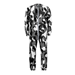 Black And White Camouflage Pattern Onepiece Jumpsuit (kids) by SpinnyChairDesigns