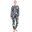 Black and White Camouflage Pattern Women s Lounge Set View1