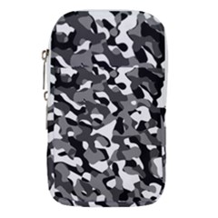 Black And White Camouflage Pattern Waist Pouch (small) by SpinnyChairDesigns