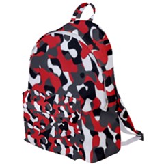 Black Red White Camouflage Pattern The Plain Backpack by SpinnyChairDesigns