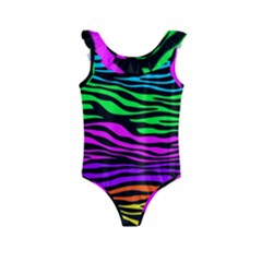 Colorful Zebra Kids  Frill Swimsuit by Angelandspot