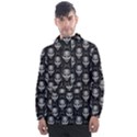 Grey Aliens Extraterrestrials UFO Faces Men s Front Pocket Pullover Windbreaker View1