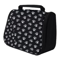 Cat Dog Animal Paw Prints Black And White Full Print Travel Pouch (small) by SpinnyChairDesigns