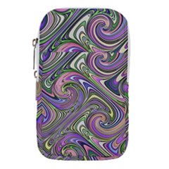 Abstract Art Purple Swirls Pattern Waist Pouch (small) by SpinnyChairDesigns