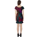 Colorful Monarch Butterfly Pattern Short Sleeve Skater Dress View2