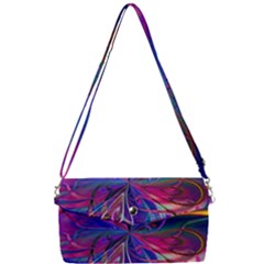 Rainbow Painting Pattern 2 Removable Strap Clutch Bag by DinkovaArt