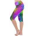 Psychedelic Swirl Trippy Abstract Art Lightweight Velour Cropped Yoga Leggings View2