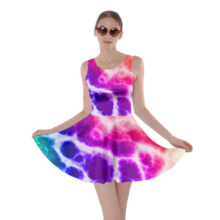 Colorful Tie Dye Pattern Texture Skater Dress