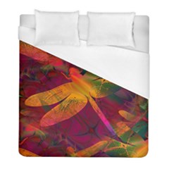 Dragonflies Abstract Colorful Pattern Duvet Cover (full/ Double Size) by SpinnyChairDesigns