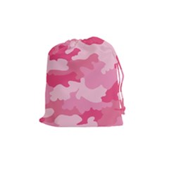 Camo Pink Drawstring Pouch (medium) by MooMoosMumma