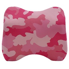 Camo Pink Velour Head Support Cushion by MooMoosMumma