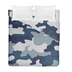 Camo Blue Duvet Cover Double Side (full/ Double Size) by MooMoosMumma