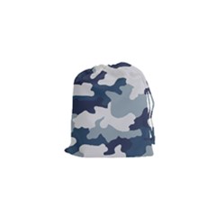 Camo Blue Drawstring Pouch (xs) by MooMoosMumma