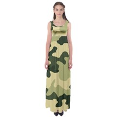 Camo Green Empire Waist Maxi Dress by MooMoosMumma