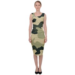 Camo Green Sleeveless Pencil Dress by MooMoosMumma